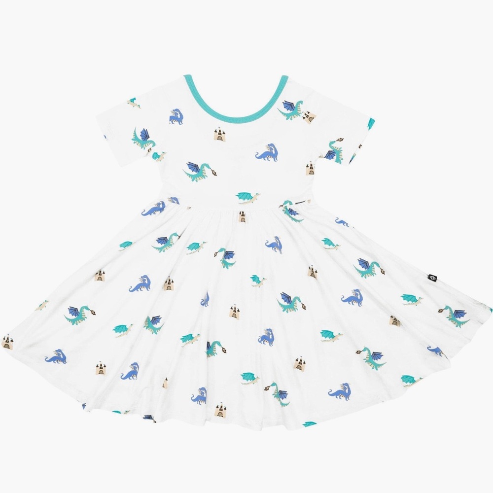 Kyte Baby Dragon Print Twirl Dress